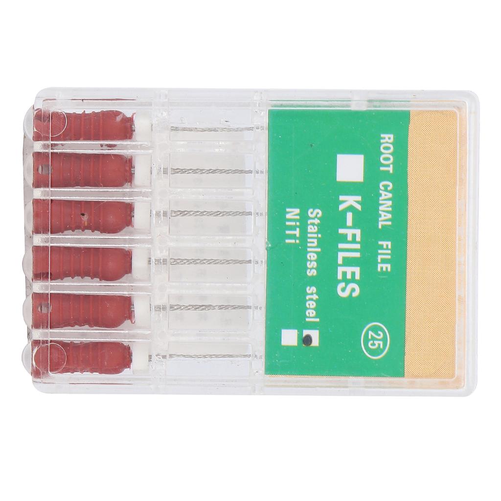 Файлы для корневых каналов из нержавеющей стали для стоматологической клиники Эндодонтический K-файл Аксессуар для стоматологического инструмента