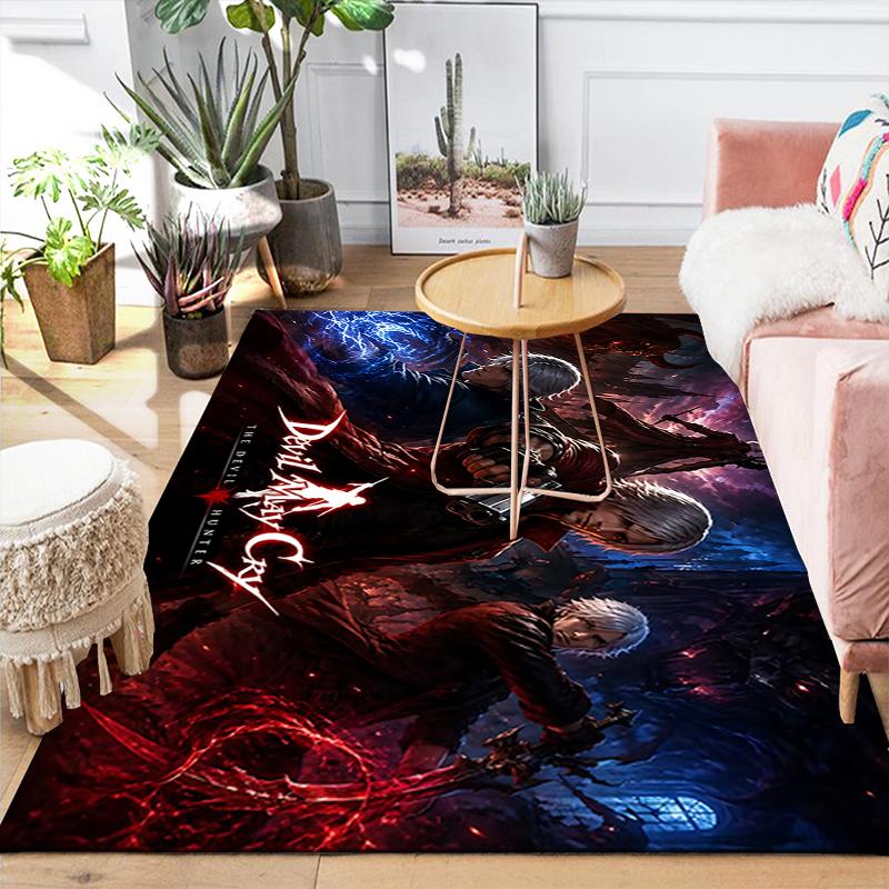 1Pc Devil May Cry Dante'S Inferno Rug, Office Carpet Indoor Outdoor Doormat, Non-Slip, Comfortable, Living, Christmas Halloween, Xmas Gift S122