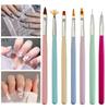 7/8 шт. Кисточка для ногтей Ручка для маникюра Акрил УФ-гель для наращивания ногтей Лак для рисования Кисть для подводки ногтей