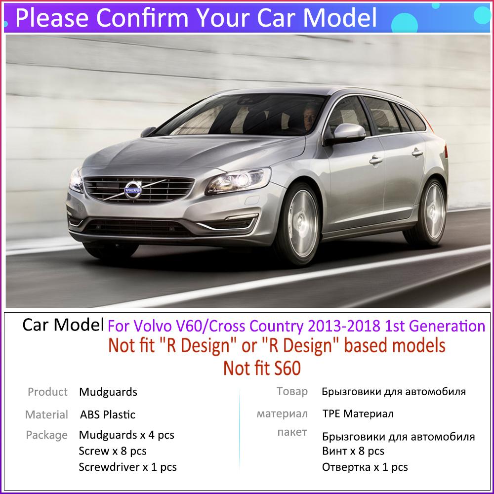 4 шт. автомобильные брызговики для Volvo V60 Cross Country 2013 ~ 2018 2014 2015 2016 брызговики брызговики на крыло авто