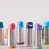 b.box Insulated Drink Bottle with Spout, Keeps Drinks Hot or Cold, One-Push Operation, Top-Rack Dishwasher Safe [Authentic b.box Product] [Stainless S