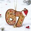 2 Pcs 67 Christmas Ornaments Funny Six Seven Gingerbread Hanging Ornament Acrylic Holiday Tree Decor Gift for Teens Kids Family Friends Coworkers