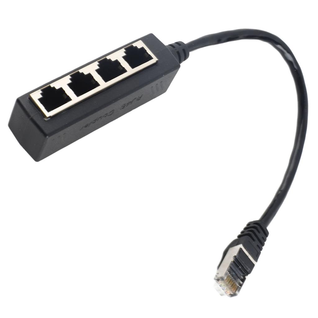 RJ45 Splitter Adapter 1 To 4 Port Smooth Transmission Excellent Connection Network Cable Adapter