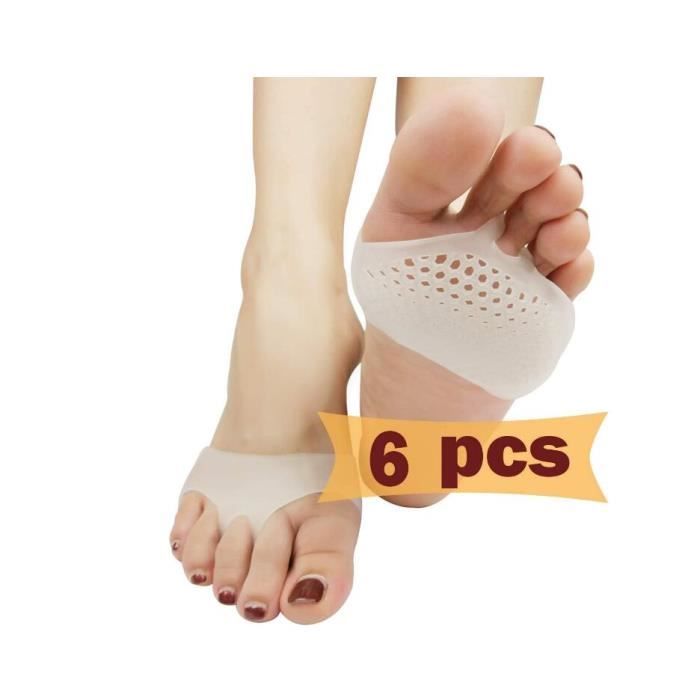 6 PCS Metatarsal Pads, Gel Plantar Pad, New Material, Gel Foot Cushion, Relieve Plantar Pain,