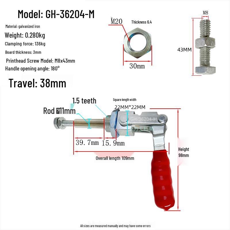 Quick-Release Horizontal Welding Pliers Clamp 301/201/101