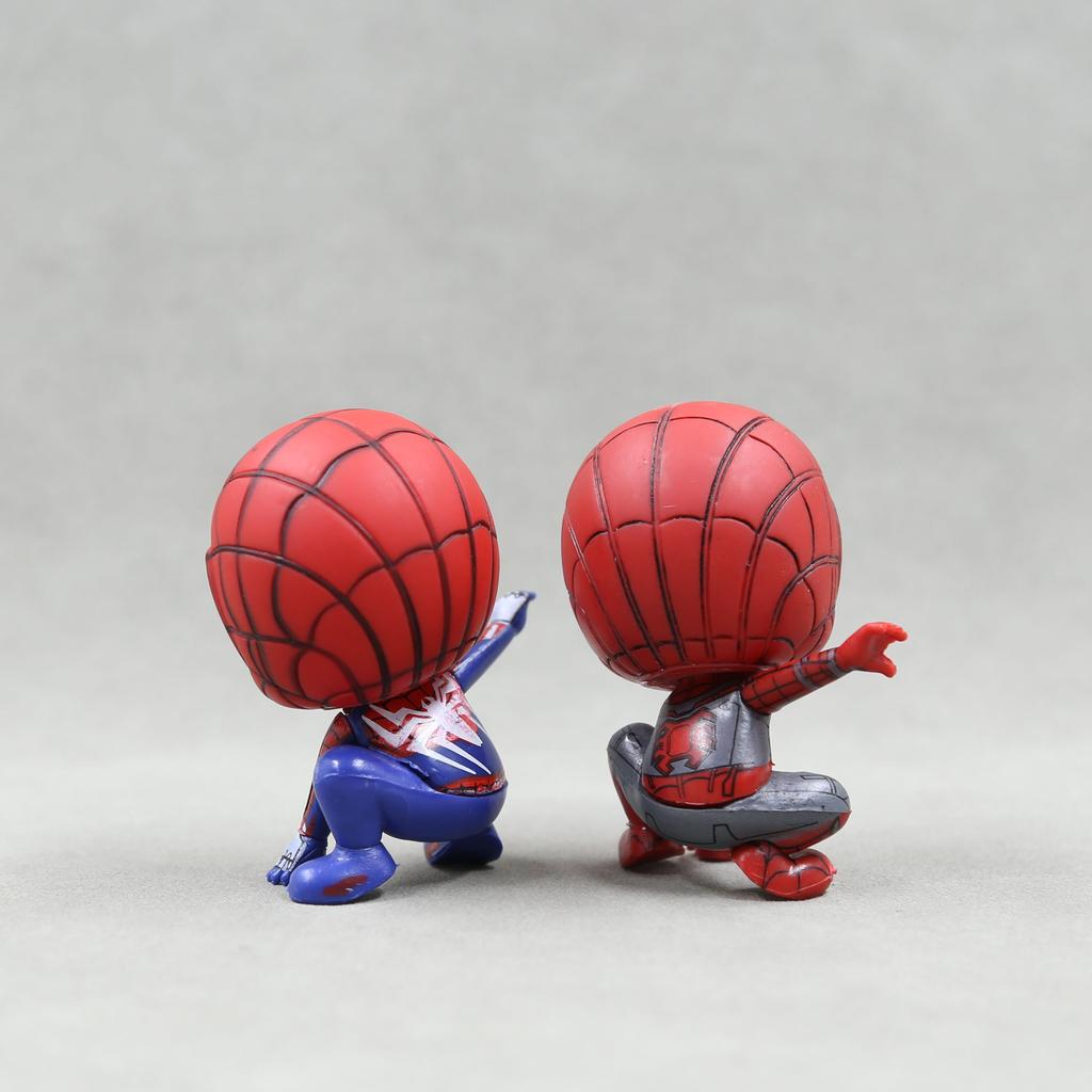 Cute Mini Qversion Spider Man Anime Character Action Figure Desktop Ornament Model Toy Window Display Collectible Periphery Gift