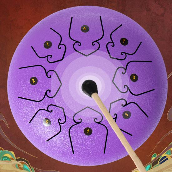 Стальной язычковый барабан 4/6 дюймов 8/9 тонов дождевой барабан для улицы сада звукотерапия музыкальные инструменты для взрослых детей мини хэндпан барабаны для медитации