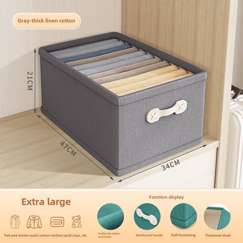 Складной органайзер для гардероба из хлопка и льна с ручкой для брюк и нижнего белья