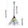Halloween Party Lighted Witch Broom Plastic Broomsticks Kid Broom Props for Halloween Cosplay Decoration