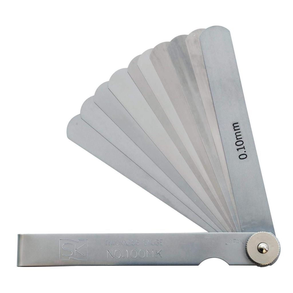 Толщиномер Niigata Seiki SK, произведенный в Японии, набор из 10 штук 100 мм 100 МК (Измеритель зазоров) 0,01-0,10 мм