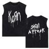 Футболка жилет Korn Music Concert Rock Band World Tour для мужчин, металлическая готика, свободные винтажные потертые майки