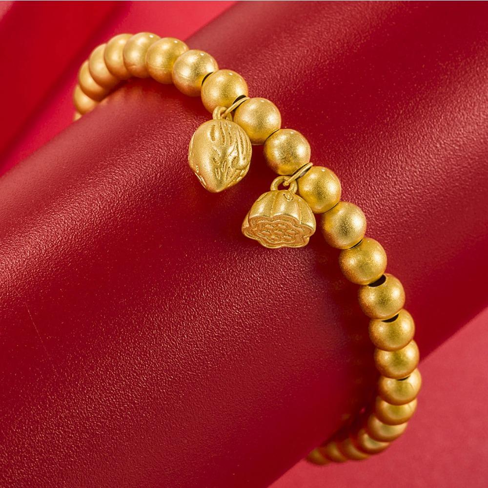 Браслет Легкий Роскошный Модный Золотой Желтый Шаровой Браслет