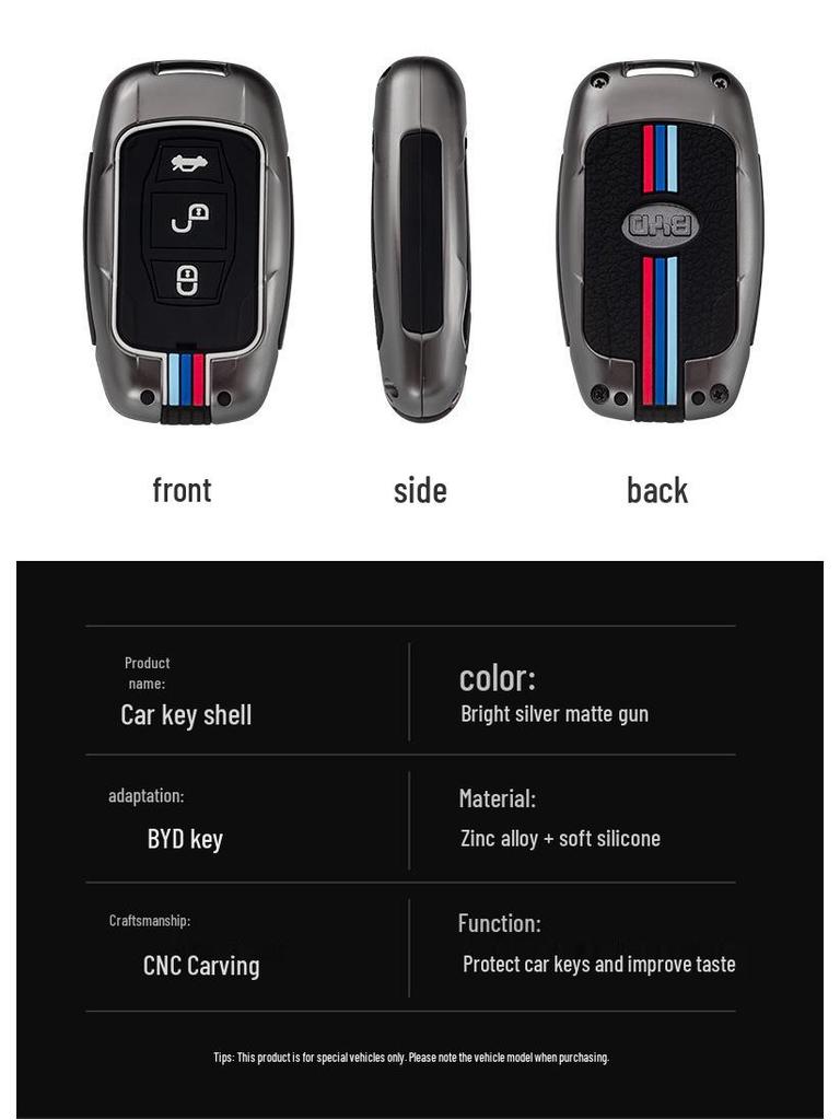 BYD Song/Tang Max, G5 Surui, E5 Sirui, G6 Qin Car Metal Key Shell, Smart Buckle (Old Models)
