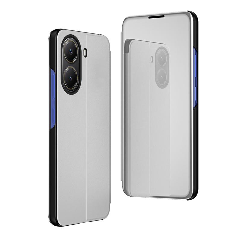 Для Xiaomi Poco X7 Pro 5G Чехол Прозрачный Зеркальный Флип Ударопрочный ПК Кожаный Подставка Чехол для PocoX7 Pro Pocco Poko Little Funda