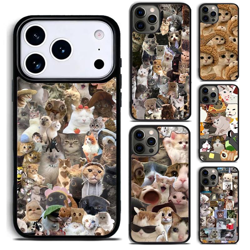 Чехол для телефона с мемом "Плачущий кот" для iPhone 17 16 15 14 13 12 11 Pro Max Plus 17Air Мягкий силиконовый чехол