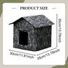 Outdoor Cat House Shelter Oxford Cloth Weatherproof Kitty Pet for Winter Backyard