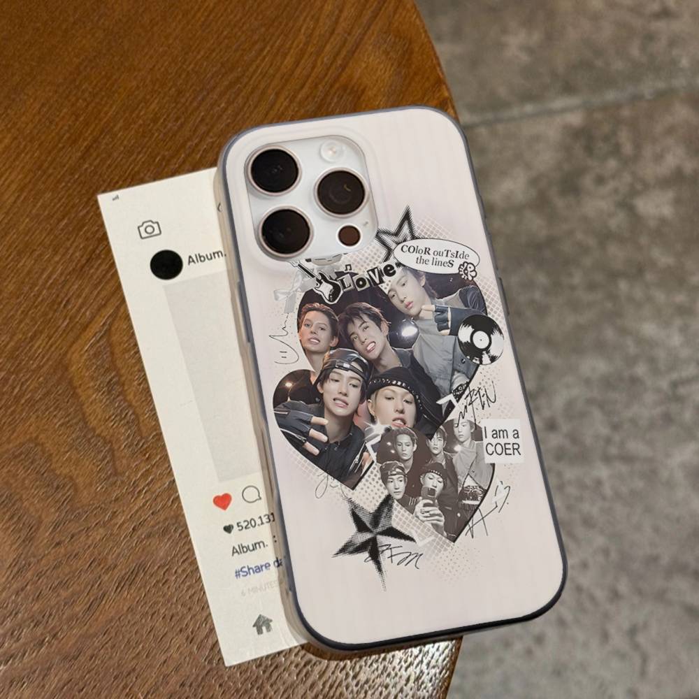Музыкальный чехол для телефона Kpop C-CORTIS для iPhone 17 16 15 14 13 12 11 Гофрированный Матовый Мягкий Чехол Противоскользящий