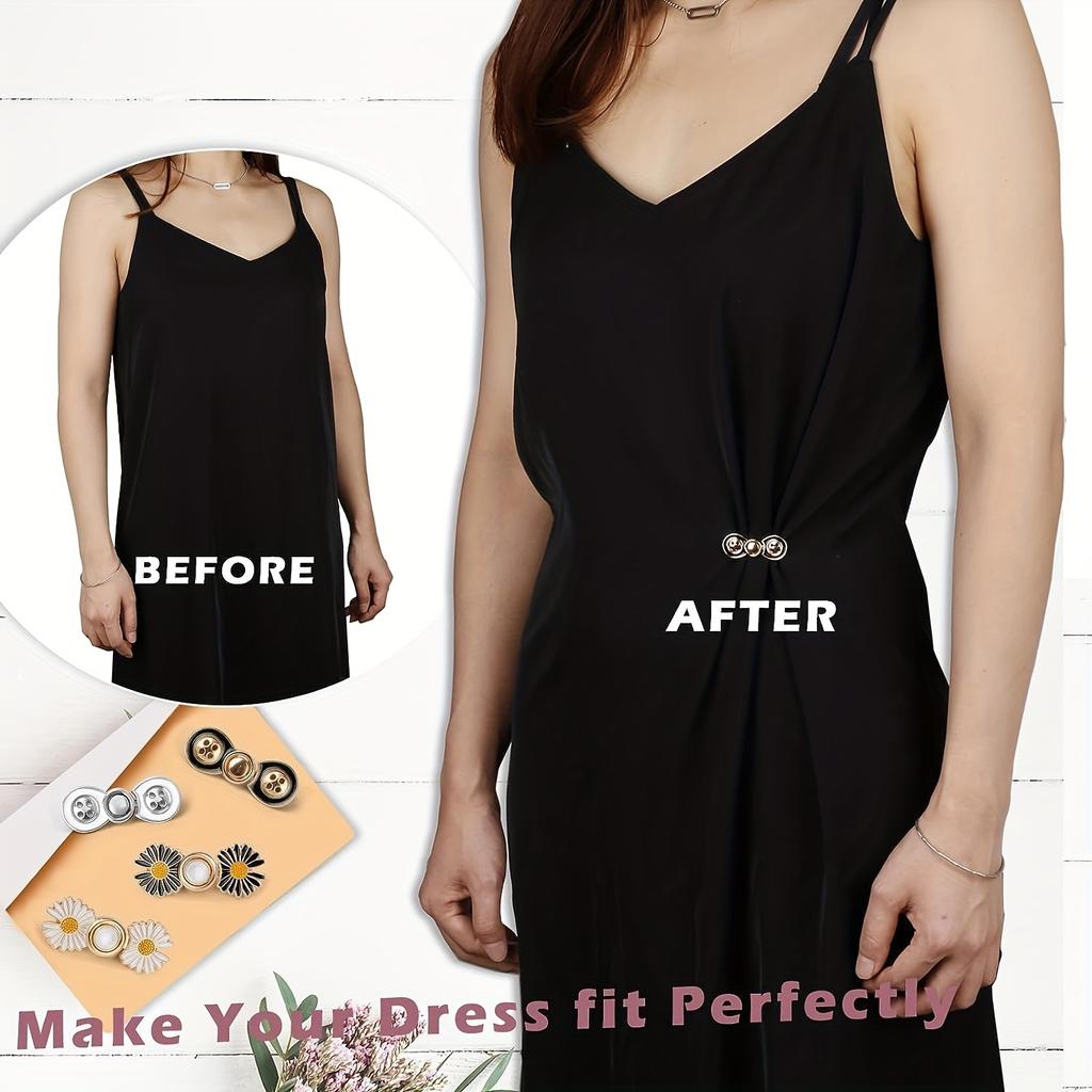 4 комплекта утяжек для брюк, регулируемые булавки для джинсовых пуговиц, мгновенная утяжка брюк в виде цветка маргаритки.