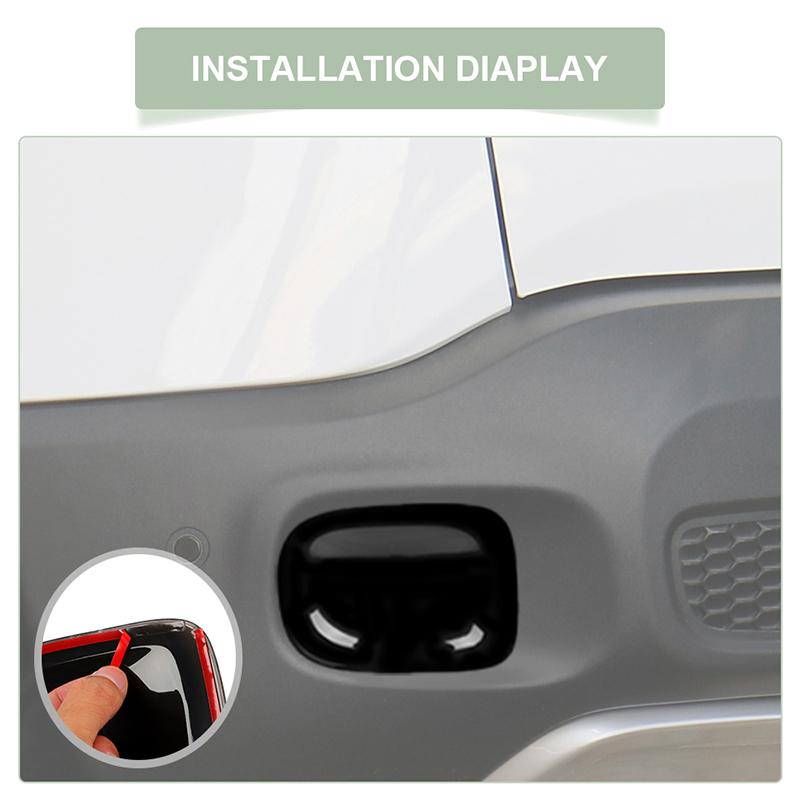 Задние противотуманные фары из АБС-пластика, декоративные наклейки, протектор для Jeep Renegade 2015-2018, автомобильные аксессуары, черный цвет