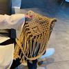 Handmade Cotton Thread Tassel Woven Crossbody Bag - Stylish, Versatile Women's Shoulder Beach Bag