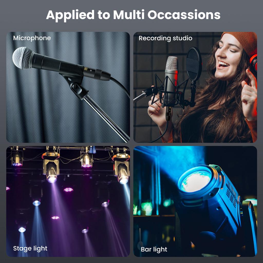 Профессиональный XLR-кабель для микрофона «папа-мама» из бескислородной меди OFC, аудиокабель-адаптер, высокопрочная ПВХ-оболочка