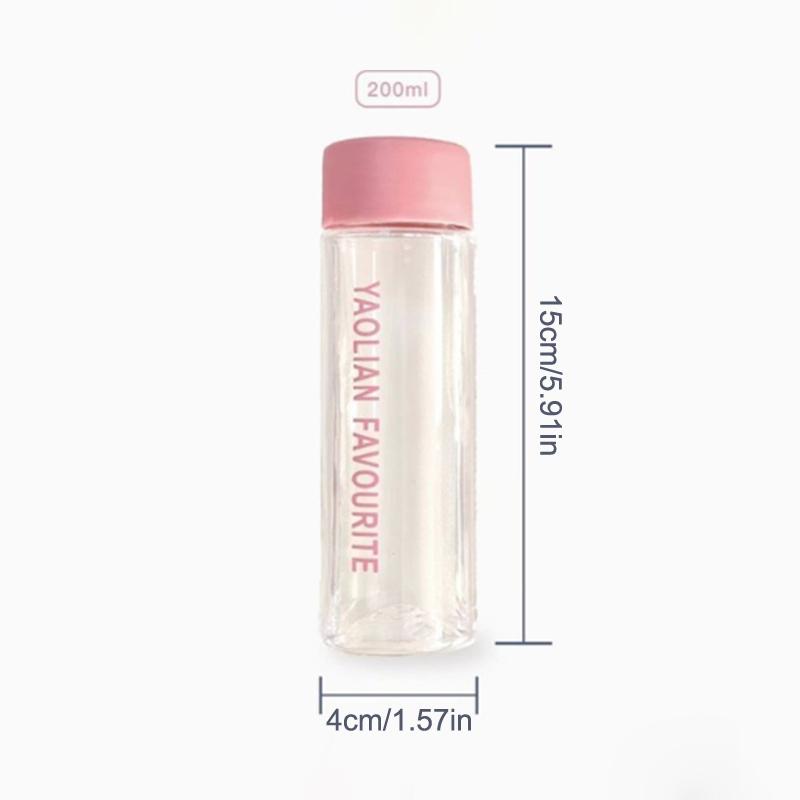 200 мл Мультяшный узор Уличная питьевая бутылка Чашка Пластиковая чашка против падения Портативная уличная бутылка для воды