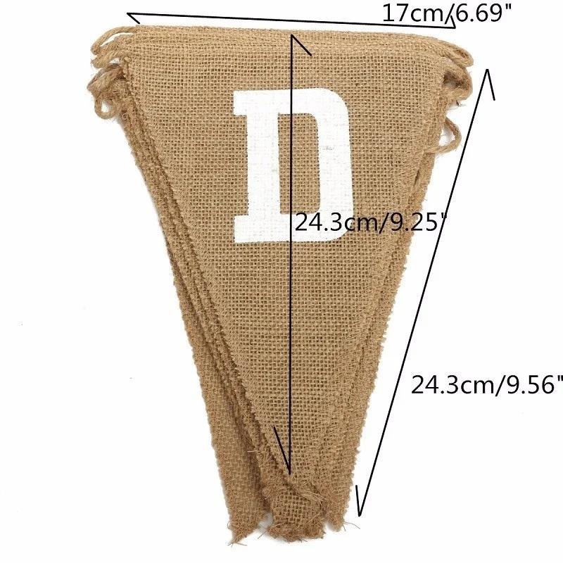 Льняной винтажный баннер JUST MARRIED Свадебный реквизит для фотосессии Гирлянда Украшения для вечеринки по случаю дня рождения Дети