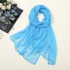 New Solid Color Chiffon Scarf Fashionable Oversized Chiffon Beach Towel Travel Sunscreen Scarf