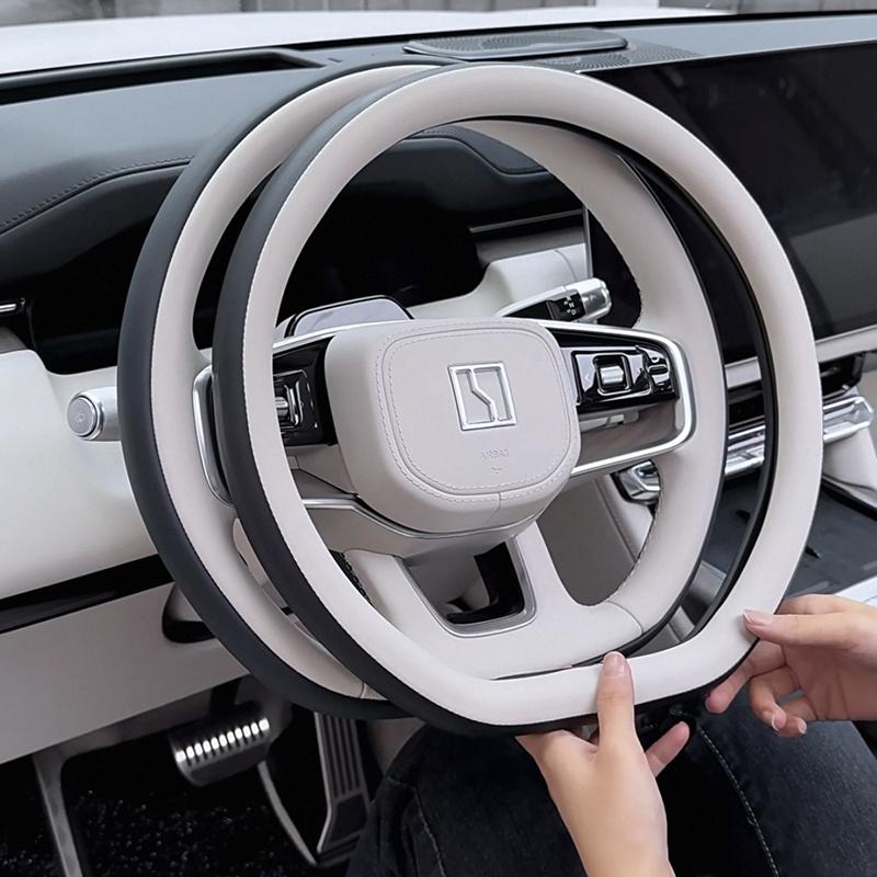 For Zeekr 9X 2025 2026 Car Steering Wheel Cover Leather Protection Cover Anti Slip Breathable Accessories