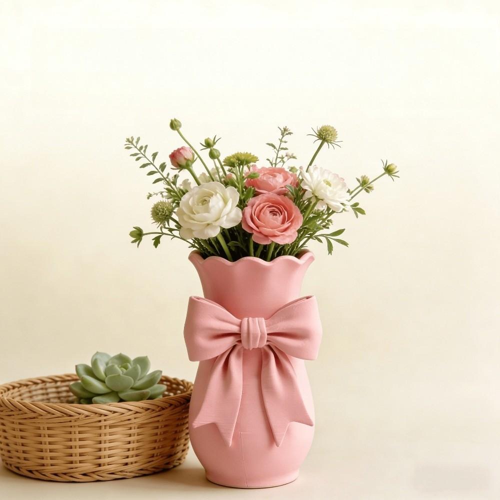 Twisted Design Flower Arrangement Container Tabletop Flower Pot Office Tabletop Ornaments