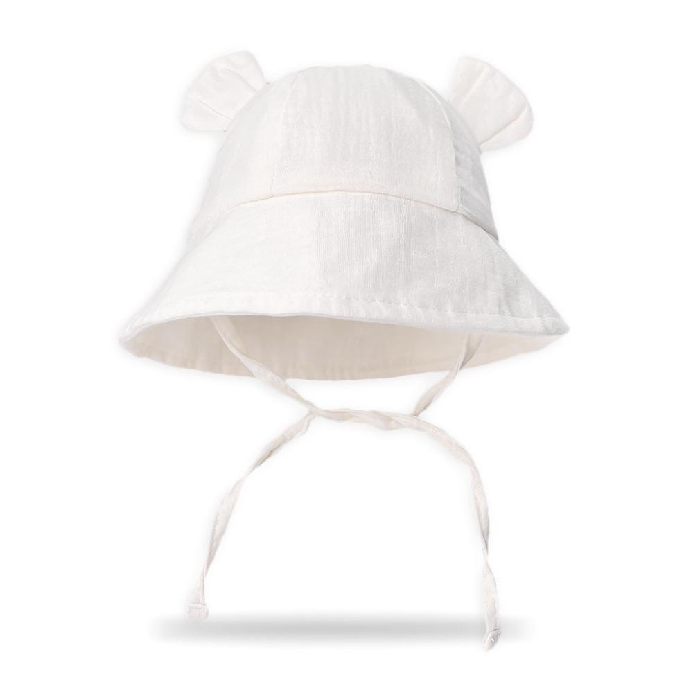 Korean Baby Bucket Hat Cotton Boys Girls Sunhat Cute Baby Bear Ear Hat  Toddler