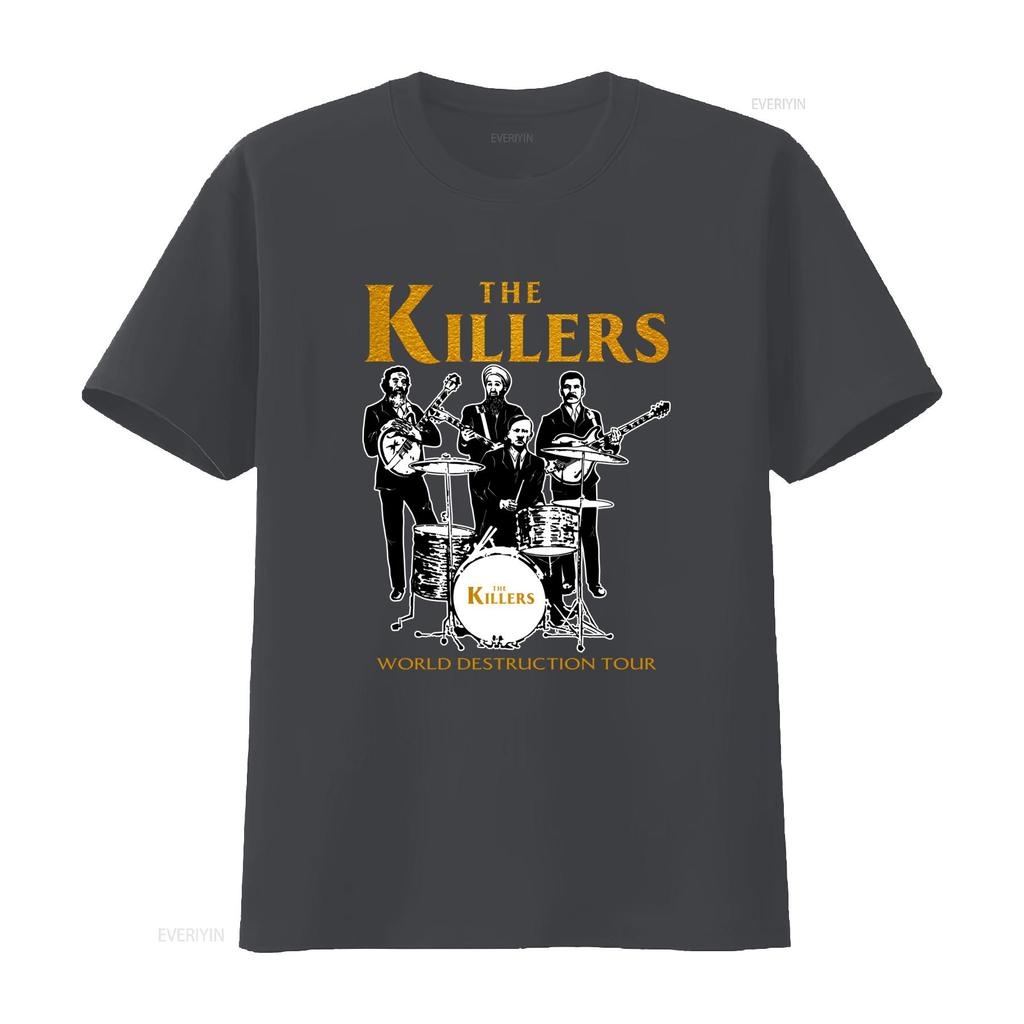 The Killers Alt Rock Band World Destruction Tour Brandon Flowers T Shirt S 234Xl SG417 vintage Washed Casual streetwear
