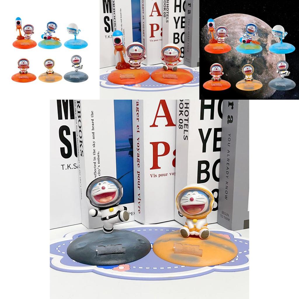 Adorable Pvc Doraemon Figurines Set Of Six Playful Cartoon Collectible Toys