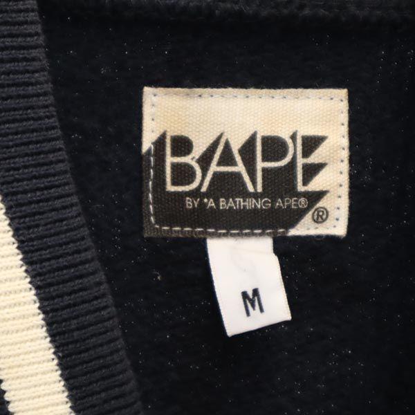 A Bathing Ape Back Embroidery Stajan M Navy Blouson Men's Used