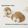 Дышащая пляжная шляпа принцессы, ручная работа, сумка через плечо, летняя соломенная шляпа для маленьких девочек