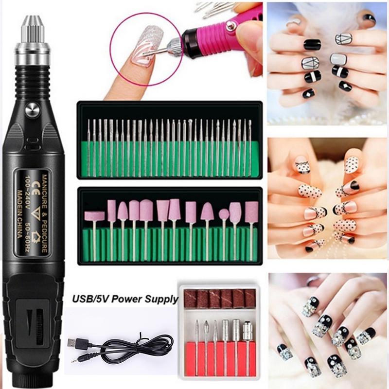 Новая портативная пилочка для ногтей, электрическая дрель для шлифовки и полировки ногтей, инструменты для дизайна ногтей YSL