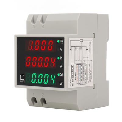 AC80‑300V 100A DIN-рейка Измеритель мощности Цифровой дисплей Напряжение Ток Время Мощность КВтч Многофункциональный вольтметр
