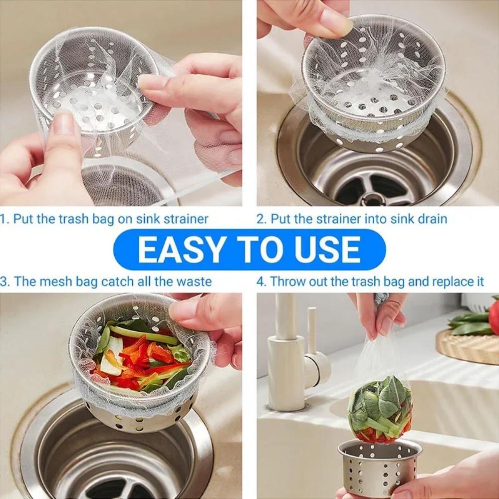 200 шт одноразовый кухонный фильтр для раковины сетка для канализации мусорный фильтр для остатков еды бассейн сетка дренажный экран раковина сетка для мусора
