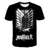 Attack On Titan T Shirt Anime 3D Print Streetwear Unisex Women Fashion Oversized Tshirt Kids Boy Hip Hop Tees Tops Unisexs Clothing