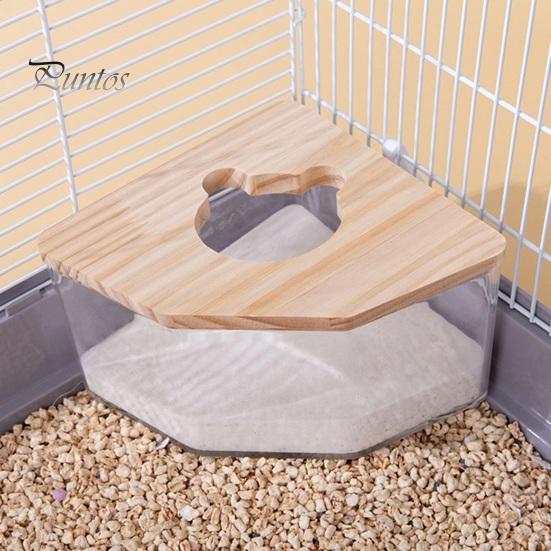 Прозрачная песочница для хомяка в ванной комнате, съемный контейнер для песочной ванны для мелких животных, маленький питомец