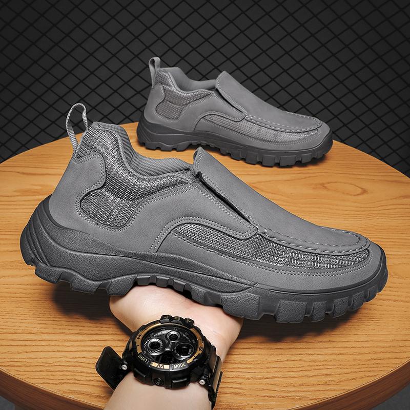 Fashion Genuine Leather Men Shoes Slip On Fashion Luxury Brand Casual Formal Loafers Outdoor Moccasins Italian Black Male Driving Shoes