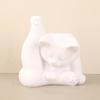 Funny Makeup Brush Holder 3D Printed Desk Storage Box Licking Paw Cat Statue  Stationery Storage