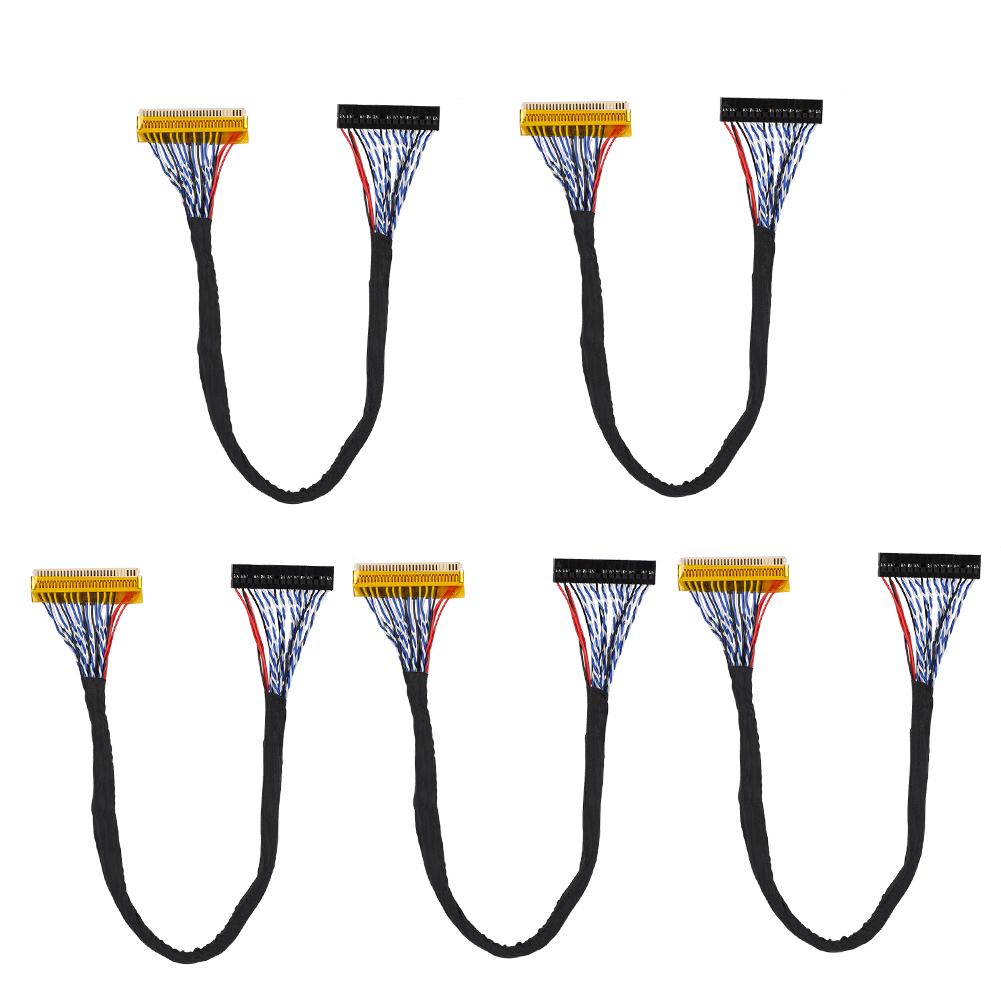 5PCS 30Pin LVDS Cable 2 Channel 8 Bit Support 1280x1024 Fpr 17 19inch TFT LCD Panel