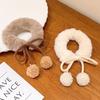 Lamb Hair Ball Cherry Hair Rope Cute Girl Bow Knot Hair Loop Ball Hair Ornament Elastic Hair Bands