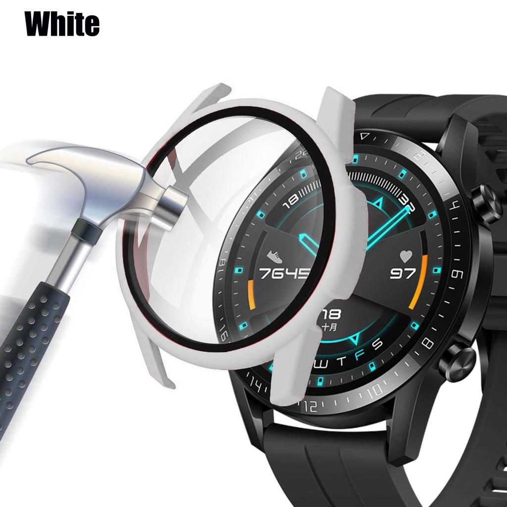 Glass+Case for Huawei Watch GT 2-2e 46mm/42mm Accessories Full Coverage Bumper Tempered Screen Protector Huawei Gt2e Gt2 Cover