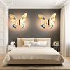 LED Butterfly Wall Light 8W Dimmable 3-Color Background Wall Sconce Lighting Wall Mount Lamp for Bedroom Living Room Hallway