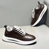 Men's New Leather Sneakers Trend Versatile Casual Shoes Soft Sole Comfortable Running Shoes Fashion Street Style