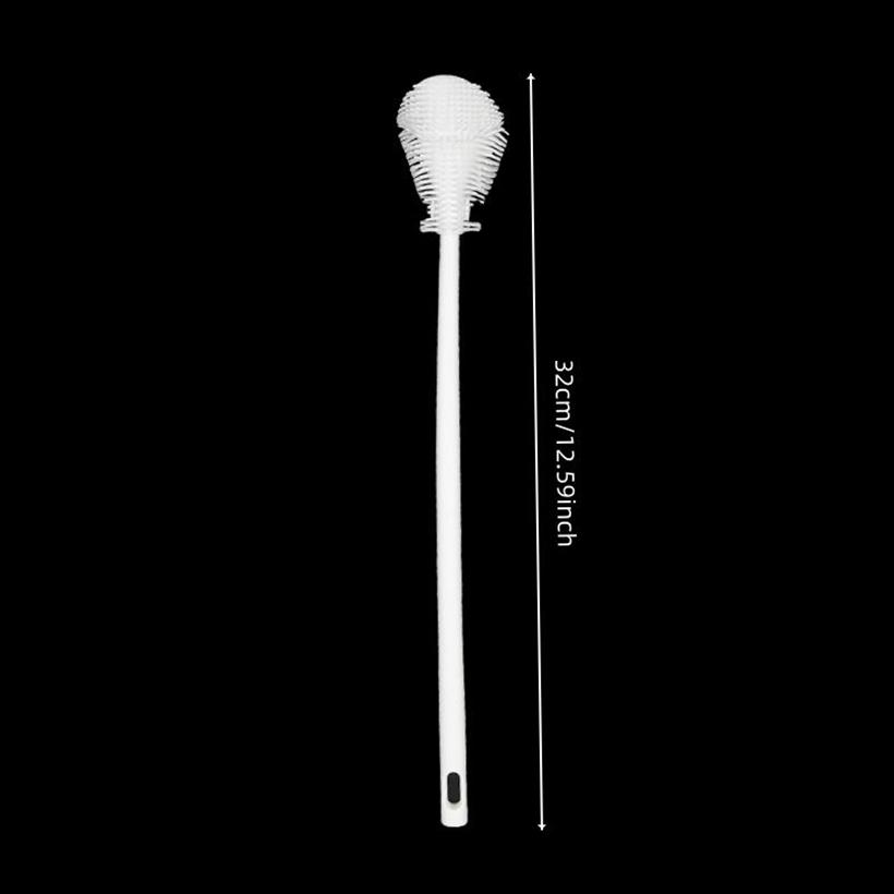 Гибкая силиконовая щетка для бутылок с длинной ручкой, многофункциональная щетка для чистки бутылок для воды для кухни и дома