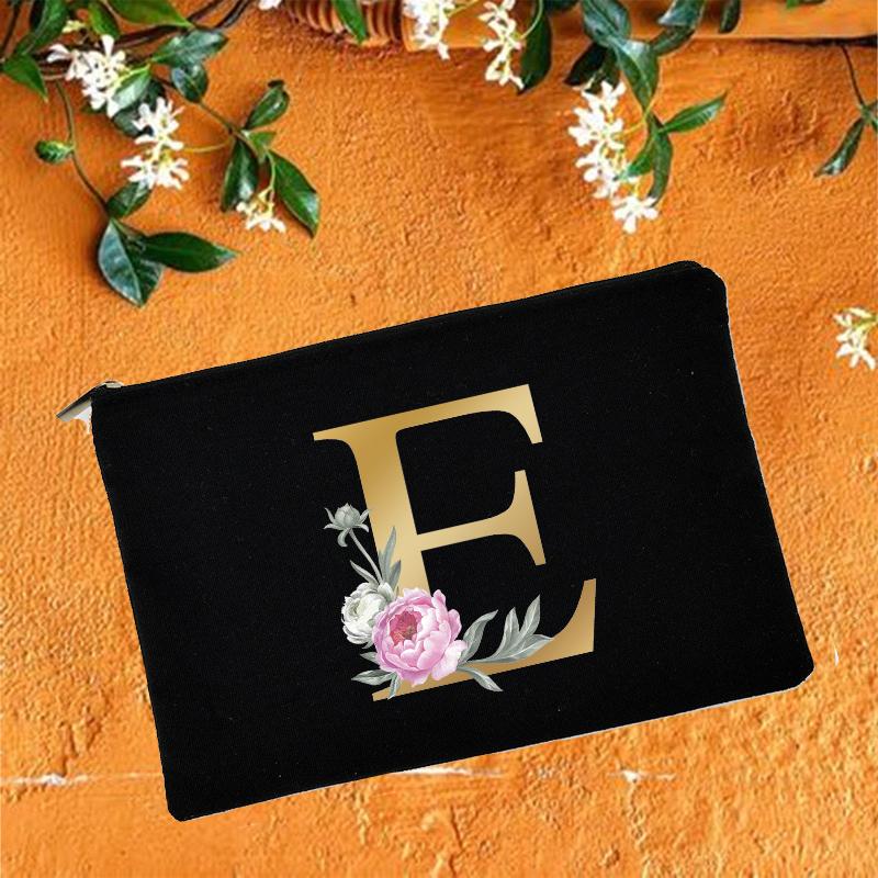 Косметички для подружки невесты с цветочным принтом алфавита, косметичка для свадебной вечеринки, косметичка, необходимые женские сумки-тоут, свадебные подарки