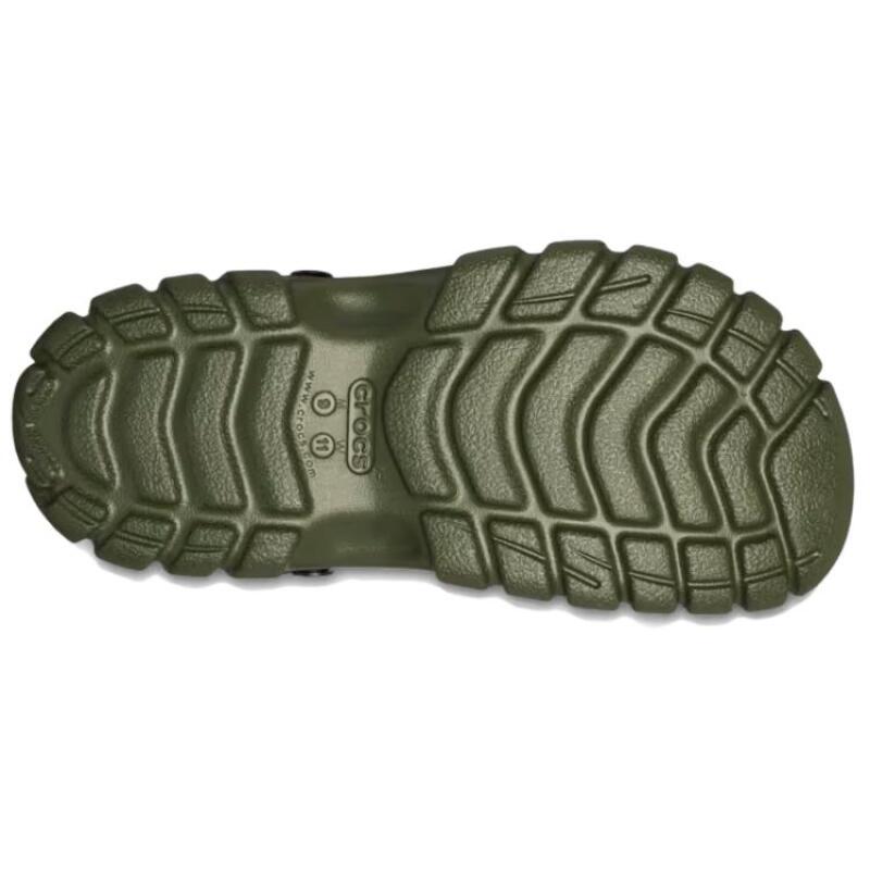 Crocs Polyester Casual Simple Hole Shoes Unisex Green